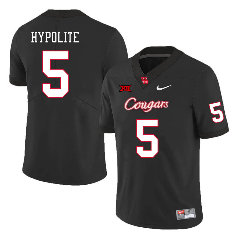 Men #5 Hasaan Hypolite Houston Cougars Big 12 XII College Football Jerseys Stitched-Black